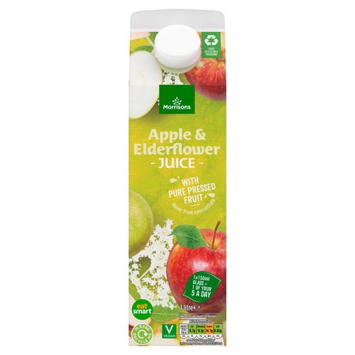 Morrisons 100% Fruit Apple & Elderflower Juice