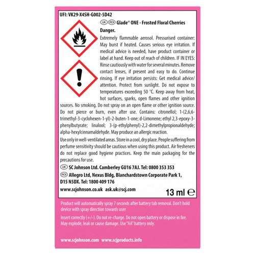 Glade One Sense And Spray Holder Cherry 13Ml