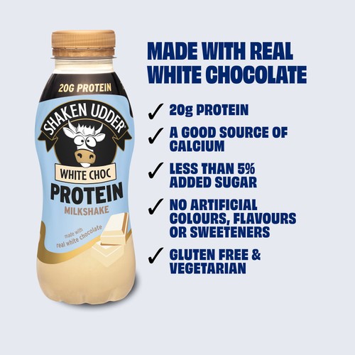Shaken Udder White Chocolate Protein Milkshake 