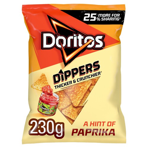 Doritos Dippers Hint Of Paprika Sharing Tortilla Chips Crisps 