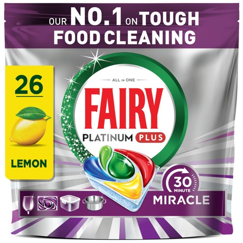 Fairy 30 Minute Miracle Platinum Plus Dishwasher Tablets Lemon