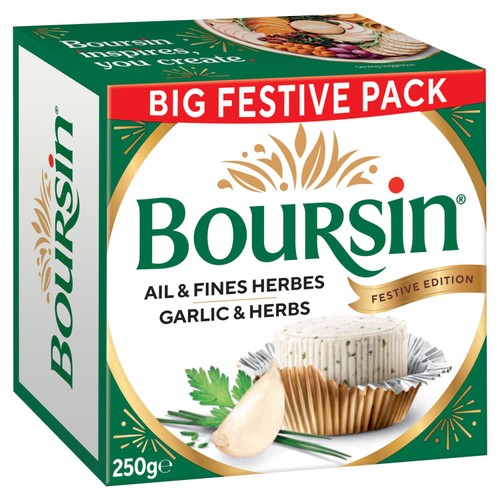 Boursin Garlic & Herbs Soft French Cream Cheese 250g