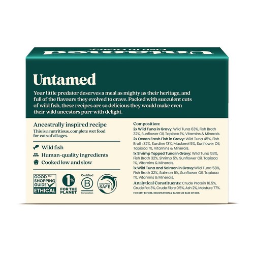 Untamed Fish Selection Box In Gravy Cat Food