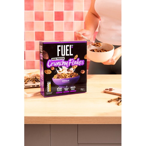 FUEL10K Chocolate Multigrain Flakes High Protein Breakfast Cereal   350g