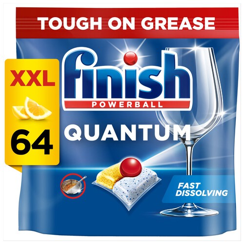 Finish Quantum All In One Lemon Dishwasher Tablets 