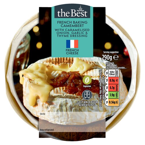 Morrisons The Best Baking Camembert With Onion, Garlic & Thyme Dressing