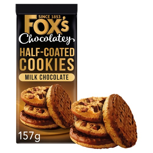 Fox's Fabulous Half-Coated Milk Chocolate Cookies 157g