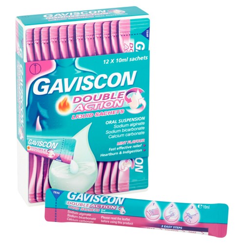 Gaviscon Double Action Heartburn & Indigestion Mint Flavour Sachets
