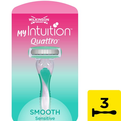 Wilkinson Sword Quattro for Women Sensitive Disposable Razors x3