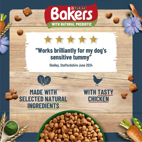 Bakers Small Dog Sensitive Tummy Chicken Dry Dog Food   2.7kg