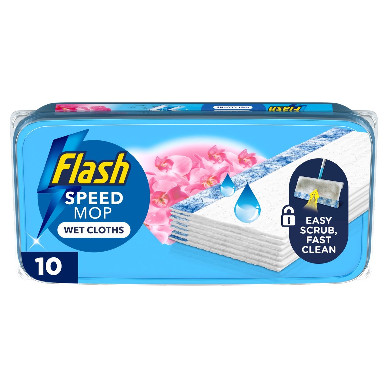 Flash Wild Orchid Speedmop Wet Cloth Refills 10 Pack