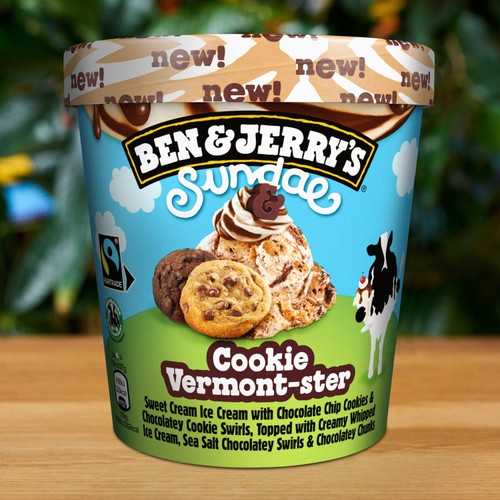 Ben & Jerry's Sundae Cookie Vermont-ster Ice Cream Tub   427ml