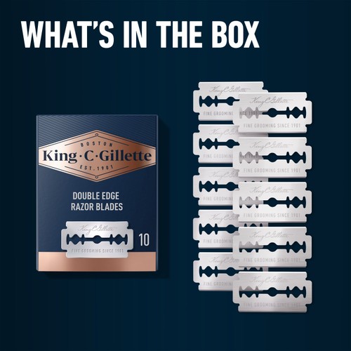 King C Gillette Double Edge Razors Blades 