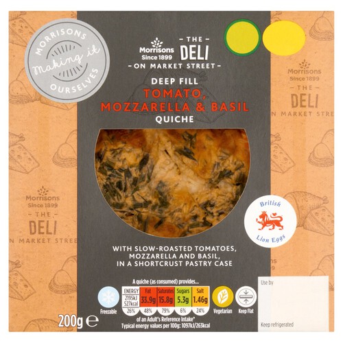 Morrisons Tomato Mozzarella And Basil Quiche 