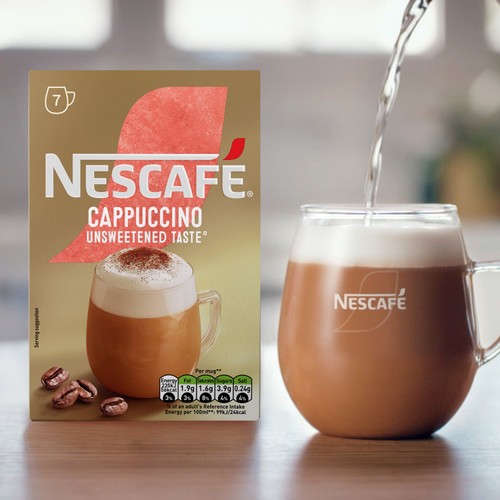 Nescafe Cappuccino Unsweetened Instant Coffee 7 Sachets 