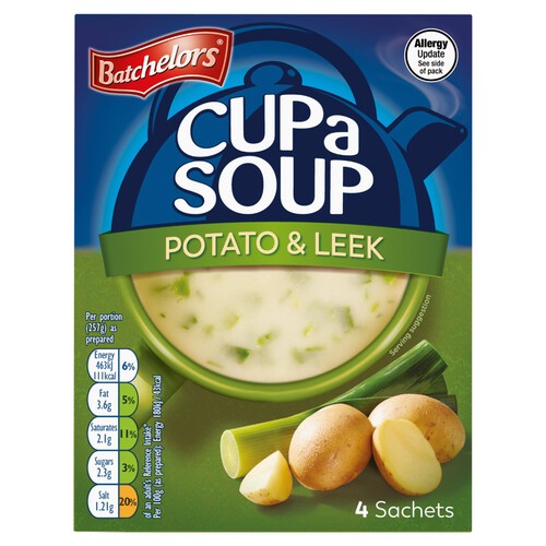 Batchelors Cup a Soup Potato & Leek 4 Sachets