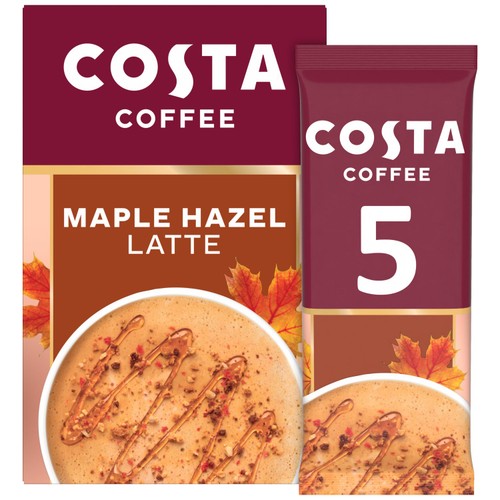 Costa Maple Hazel Latte Sachets 5 Pack