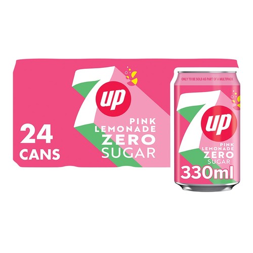 7up Zero Pink Lemonade 24X330ML