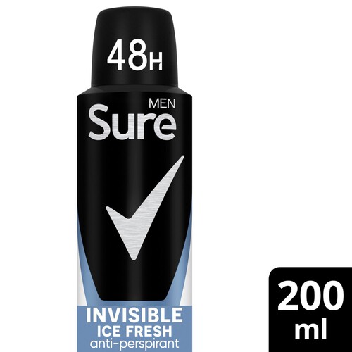 Sure Men Antiperspirant Deodorant Invisible Ice Aerosol 