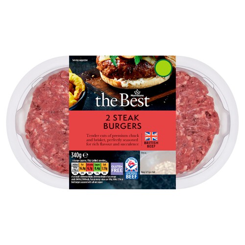 Morrisons The Best 2 Steak Burgers