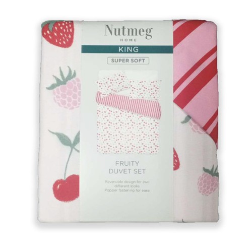 Nutmeg Home Soft Touch Fruity Duvet Set King
