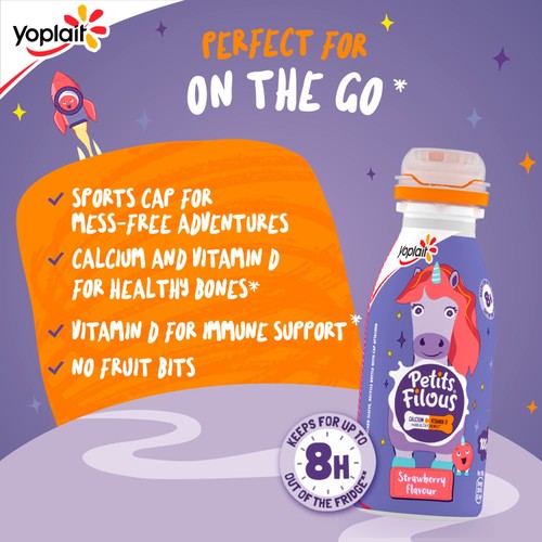 Petits Filous Peach Flavour Drinking Yogurt