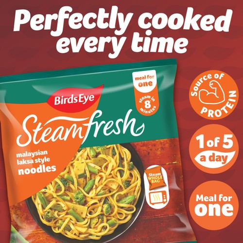 Birds Eye Steamfresh Malaysian Laksa Style Noodles Meal With Veg 350g 