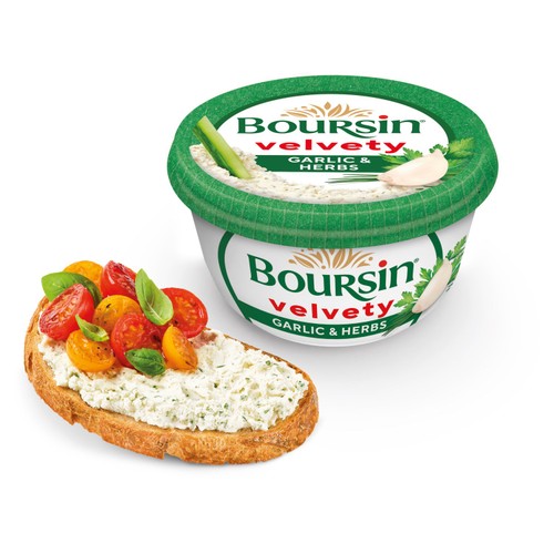 Boursin Velvety Garlic & Herbs Spreadable Soft Cream Cheese 