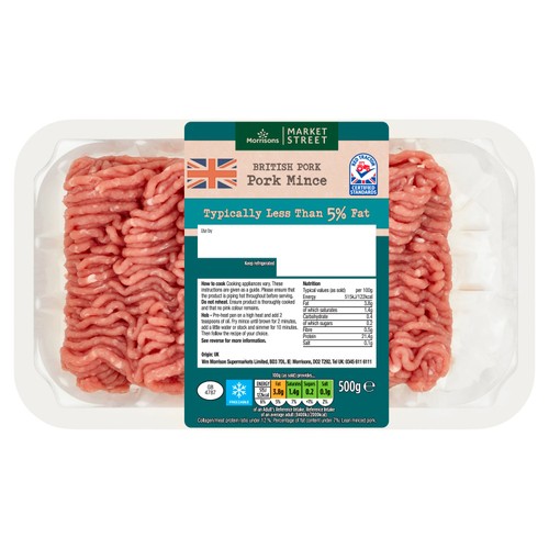 Morrisons British Pork Mince 5% Fat 500g
