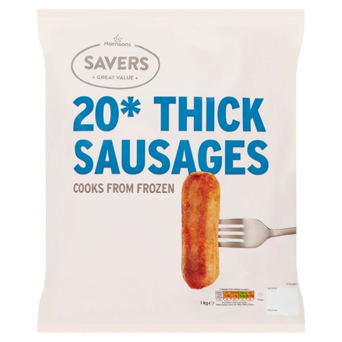 Morrisons Savers 20 Thick Sausages