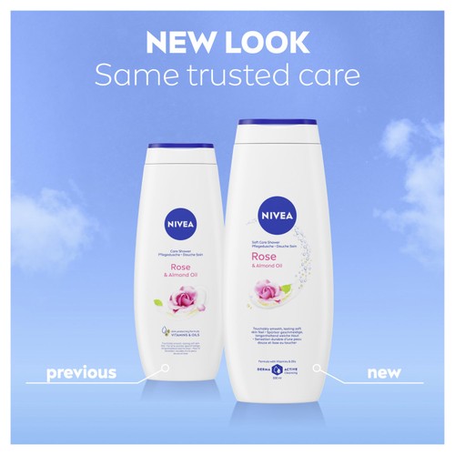 NIVEA Rose & Almond Oil Shower Cream