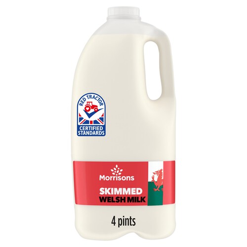 Morrisons Welsh Skimmed Milk 4 Pint