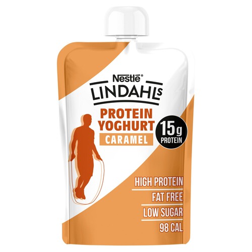 Lindahls Protein Yoghurt Pouch Caramel 