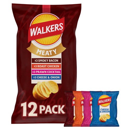 Walkers Meaty Variety Multipack Crisps 
