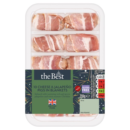 Morrisons The Best 10 Christmas Cheese & Jalapeno Pigs In Blankets