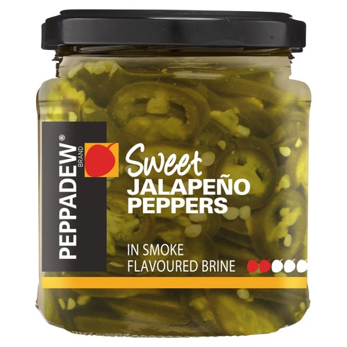 Peppadew jalapeno slices in smokey brine