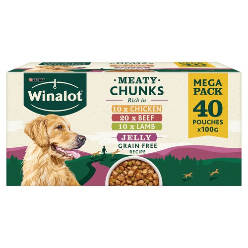 Winalot Meaty Chunks Mixed In Jelly Wet Dog Food