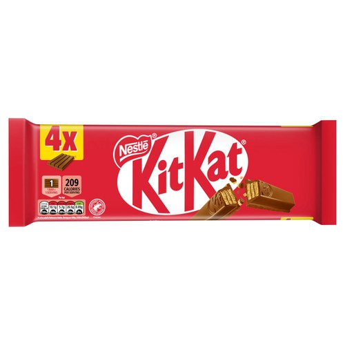KitKat 4 Finger Milk Chocolate Bar Multipack 4x41.5g