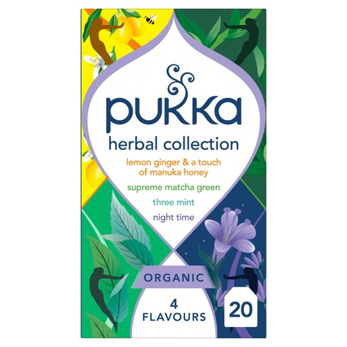 Pukka Organic Herbal Tea Collection, Four Flavours 20 Herbal Tea Bags