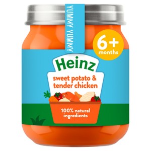 Heinz Sweet Potato & Tender Chicken Baby Food Jar 6+ Months