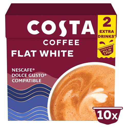 Costa Nescafe Dolce Gusto Compatible One Pod Flat White