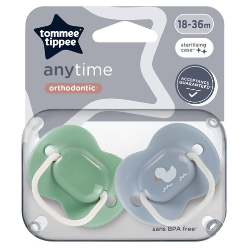 Tommee Tippee Any Time 2 Soothers 18-36 Months