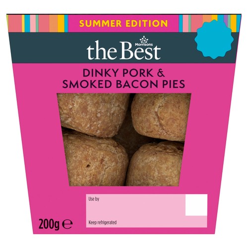 Morrisons the best 8 dinky pork smoked bacon pies