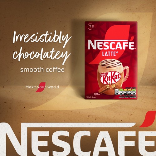 Nescafe Frothy KitKat Latte Coffee 7x147g Sachets