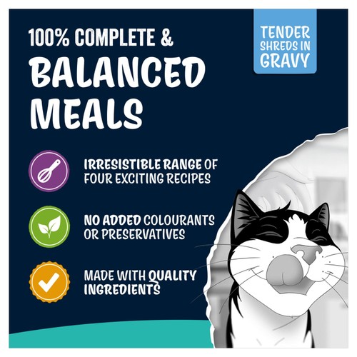 Felix Tasty Shreds Fish Selection in Gravy Wet Cat Food