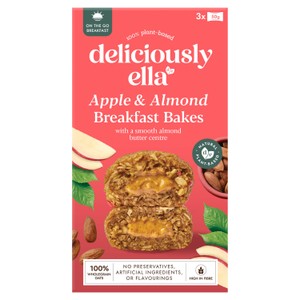 Deliciously Ella 3 x 50g  Apple & Almond On the Go Multipack Breakfast Bakes