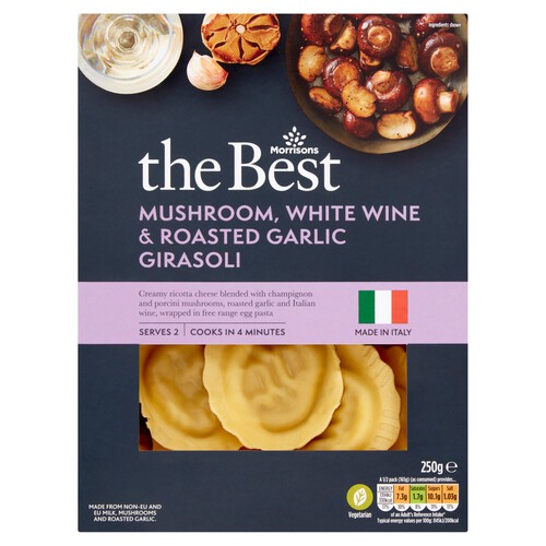 Morrisons The Best Mushroom, White Wine & Roasted Garlic Girasole Pasta