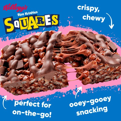 Kellogg's Rice Krispies Squares Delightfully Chocolatey Snack Bars 