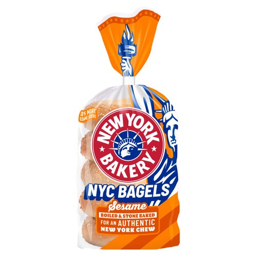 New York Bakery Co. Sesame Bagel 5 Pack