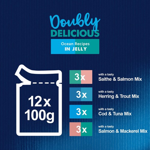 Felix Doubly Delicious Ocean Recipes in Jelly Wet Cat Food